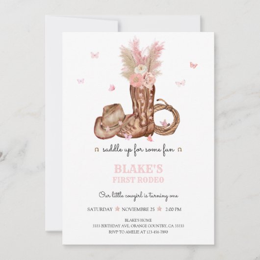 First Rodeo Birthday Kaart (Voorkant)