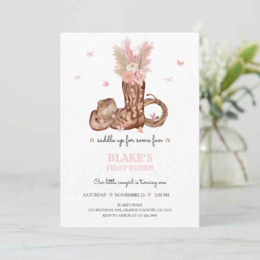 First Rodeo Birthday Kaart (Staand voorkant)