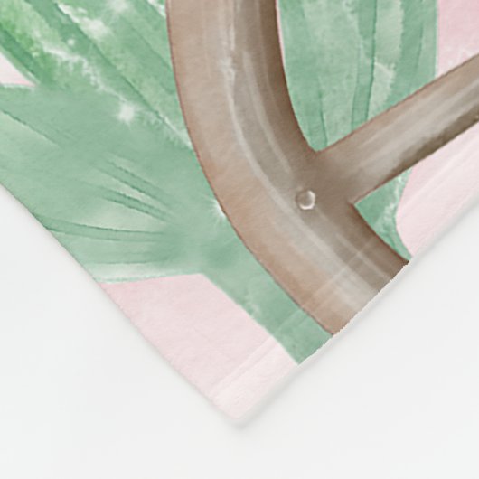 First Rodeo Boho Wild West Milestone Sign  Fleece Deken (Hoek)