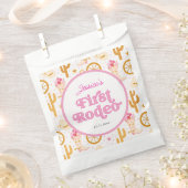 First Rodeo Cowgirl Pink 1st Birthday Party Bedankzakje (Geknipt)
