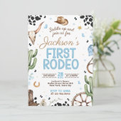 First Rodeo Invitation, My 1st Rodeo Invitation Kaart (Staand voorkant)