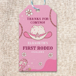 First Rodeo Party Girl in Pink and White Cadeaulabel