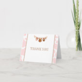 First Rodeo Pink Cowgirl Western Birthday Bedankkaart (Voorkant)