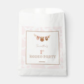 First Rodeo Pink Cowgirl Western Birthday Bedankzakje (Voorkant)