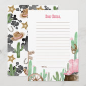 First Rodeo Pink Wild West Time Capsule Cards Kaart (Voorkant / Achterkant)