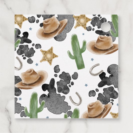 First Rodeo Rustic Wild West Bedankjes Labels (Achterkant)