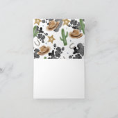 First Rodeo Rustic Wild West Thank You Bedankkaart (Binnen)