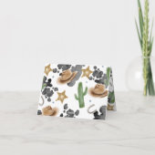 First Rodeo Rustic Wild West Thank You Bedankkaart (Achterkant)