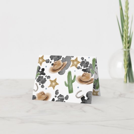 First Rodeo Rustic Wild West Thank You Bedankkaart (Achterkant)