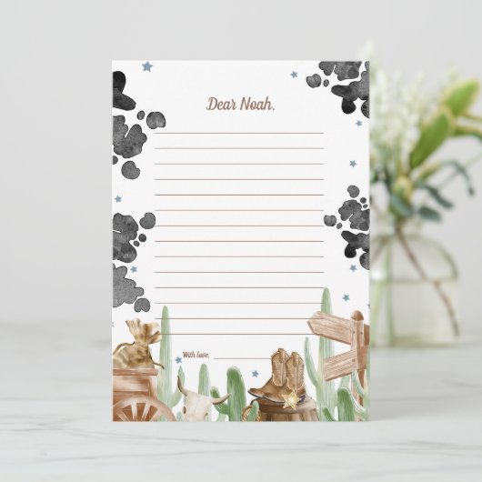 First Rodeo Rustic Wild West Time Capsule Cards Kaart (Staand voorkant)