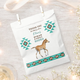 First rodeo southwestern turquoise country horse bedankzakje