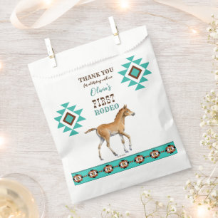 First rodeo southwestern turquoise country horse bedankzakje