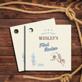 First Rodeo Western 1st Birthday Thank You Bedankjes Labels