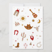 First Rodeo Western Birthday Invitation Kaart (Achterkant)