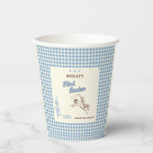 First Rodeo Western Cowboy 1st Birthday Party Papieren Bekers (Voorkant)