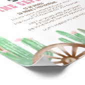 First Rodeo Wild West Baby Cow Time Capsule Sign Poster (Hoek)