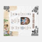 First Rodeo Wild West Photo Milestone  Fleece Deken (Voorkant (Horizontaal))