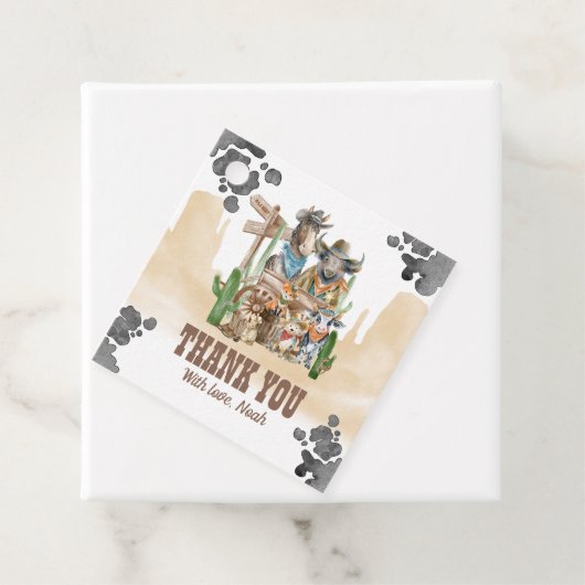First Rodeo Wild West Thank You Bedankjes Labels (In situ)