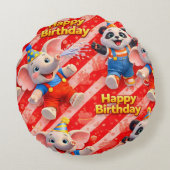 First round character cushion de rond kussen (Achterkant)