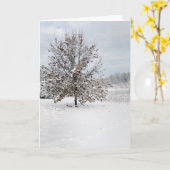 First Snow Blank Note Card Kaart (Gele Bloem)