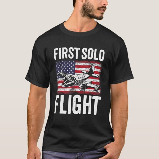 First Solo Flight Plane Aircraft Pilot Flight T-shirt (Voorkant)