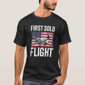 First Solo Flight Plane Aircraft Pilot Flight T-shirt (Voorkant)