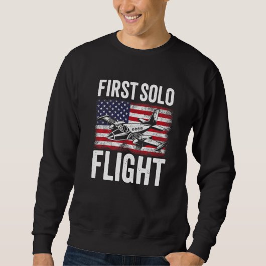 First Solo Flight Plane Aircraft Pilot Flight   Trui (Voorkant)
