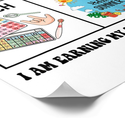 First Speech Then Beach Funny Speech Therapy Summe Poster (Hoek)