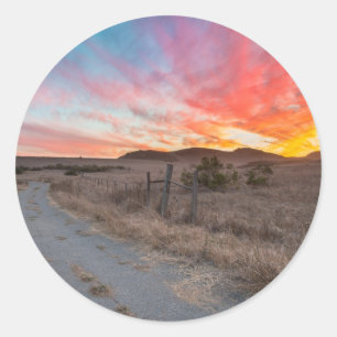 First Sunset of the Day Ronde Sticker