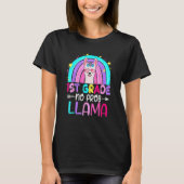 First Team 1st Grade Teacher Rainbow No Prob Llama T-shirt (Voorkant)