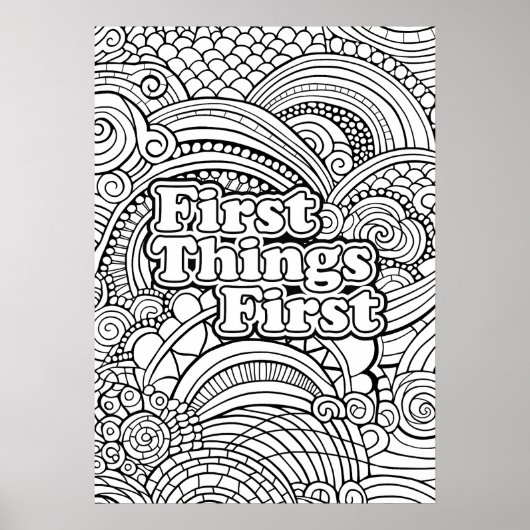 First Things Eerste Abstracte Patroon Volwassen Kl Poster (Voorkant)