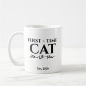 First Time Cat Mom Est. Year Personalized Text Koffiemok (Links)