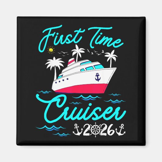 First Time Cruiser 2026 1st Cruise Vacation Family Magneet (Voorkant)