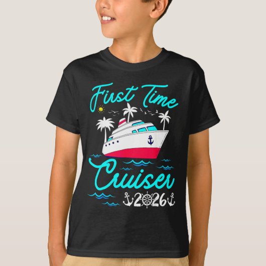 First Time Cruiser 2026 1st Cruise Vacation Family T-shirt (Voorkant)