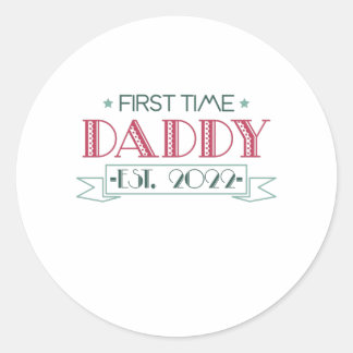 First Time Dad 2022 Ronde Sticker