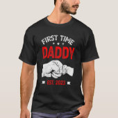 First Time Dad 2023 Father s Day Promoted Daddy Me T-shirt (Voorkant)