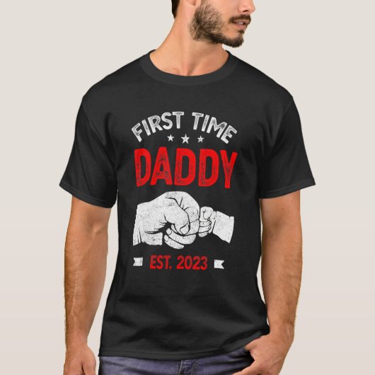 First Time Dad 2023 Father s Day Promoted Daddy Me T-shirt (Voorkant)