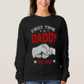 First Time Dad 2023 Father s Day Promoted Daddy Me Trui (Voorkant)