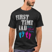 First Time Dad, Daddy Of Bg Twins, Father's Day Gi T-shirt (Voorkant)