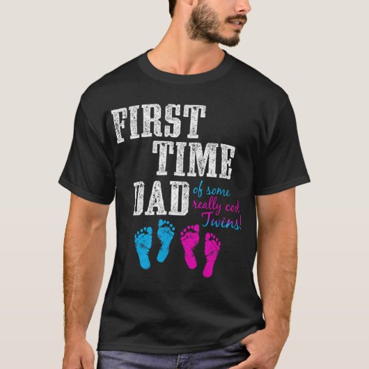 First Time Dad, Daddy Of Bg Twins, Father's Day Gi T-shirt (Voorkant)