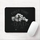 First Time Dad Est 2025 Fist Bump New Dad Father's Muismat (Met muis)