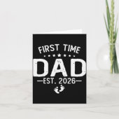 First Time Daddy New Dad Est 2026 Shirt Fathers Da Kaart (Voorkant)