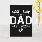 First Time Daddy New Dad Est 2026 Shirt Fathers Da Kaart (Gele Bloem)