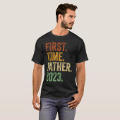 First Time Father 2023  Dad To Be Father To Be Dad T-shirt (Voorkant volledig)