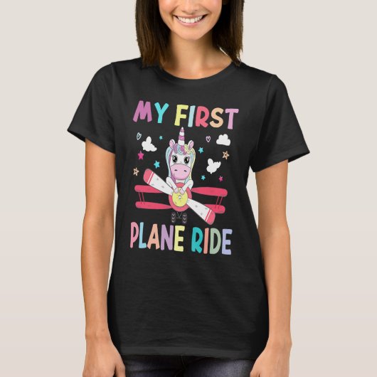 First Time Flying My First Airplane Ride Boys Girl T-shirt (Voorkant)