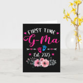 First Time G-ma 2025 Mother's Day Soon To Be Mom P Kaart (Gele Bloem)
