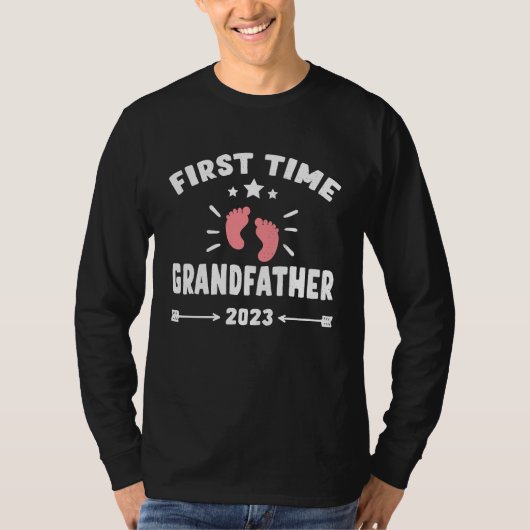 First Time Grandfather 2023 for Grandfather New Ba T-shirt (Voorkant)