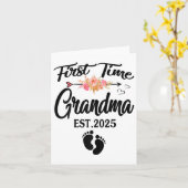 First Time Grandma 2025 Mothers Day Promoted To Gr Kaart (Gele Bloem)