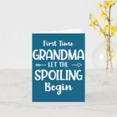 First Time Grandma Humor Grandma To Be Funny New G Kaart (Gele Bloem)