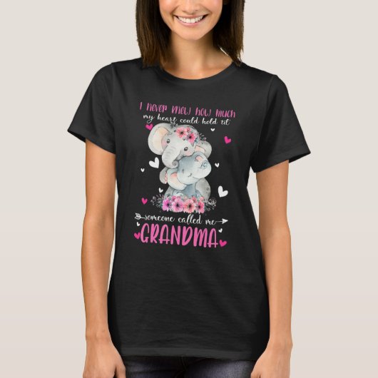 First Time Grandma Lovely Elephants Mothers Day Gr T-shirt (Voorkant)